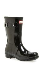 Women's Hunter 'original Short' Gloss Rain Boot M - Black