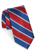 Men's Nordstrom Men's Shop Chevron Stripe Silk Tie, Size - Red