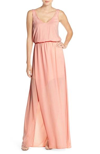 Women's Show Me Your Mumu Kendall Soft V-back A-line Gown - Pink