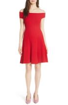 Women's Kate Spade New York Off The Shoulder Sweater Dress, Size - Red