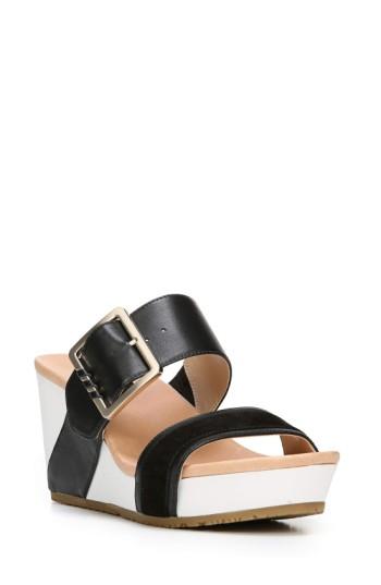 Women's Dr. Scholl's Original Collection Frill Wedge Sandal M - Black