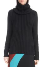 Women's Dries Van Noten Contrast Hem Merino Wool & Cashmere Sweater