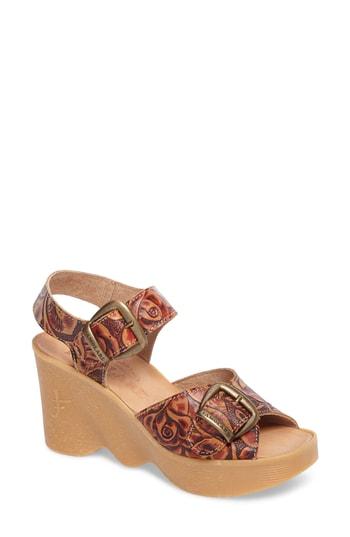Women's Famolare Double Vision Wedge Sandal M - Green