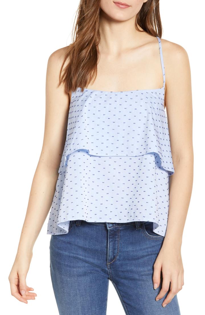 Women's Dl1961 Downing Street Flutter Tank - Blue