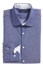 Men's Tailorbyrd Eden Isle Trim Fit Non-iron Geometric Dress Shirt - 32/33 - Blue