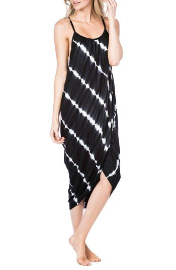 Women's Green Dragon Pali Cover-up Wrap Dress - Black