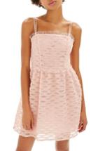 Women's Topshop Texture Minidress Us (fits Like 0) - Pink