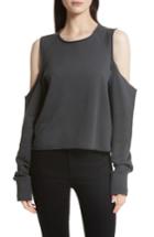 Women's Rag & Bone/jean Standard Issue Cold Shoulder Sweatshirt - Black