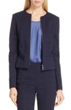 Women's Boss Jekalana Jersey Jacket - Blue