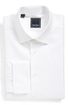 Men's David Donahue Fit Texture French Cuff Dress Shirt