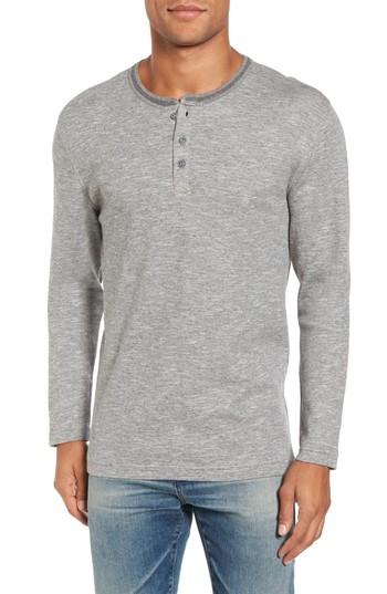 Men's Nordstrom Men's Shop Winter Henley, Size - Grey