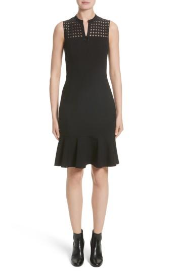 Women's Akris Punto Lace Yoke Jersey Dress - Black