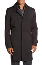 Men's Michael Kors Trim Fit Waterproof Overcoat R - Black