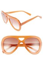 Women's Derek Lam 54mm Aviator Sunglasses - Amber