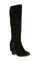 Women's Naugty Monkey Double Up Knee-high Wedge Boot .5 M - Black