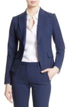 Women's Theory Brince B Good Wool Suit Jacket - Blue
