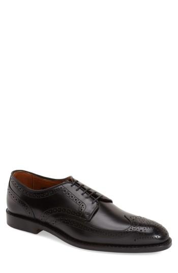 Men's Allen Edmonds 'madison Park' Wingtip .5 D - Black