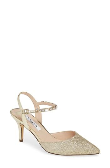 Women's Nina Tonya Pointy Toe Pump M - Metallic