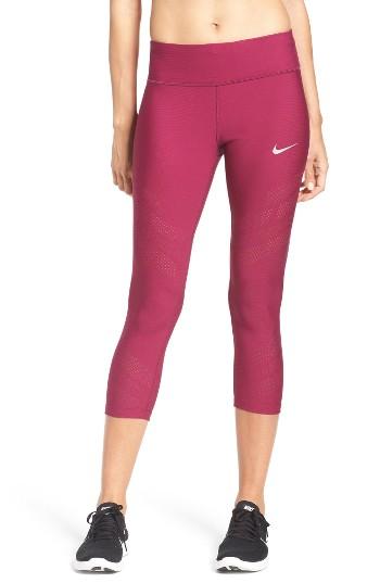 Women's Nike Epic Cool Crop Running Tights - Purple