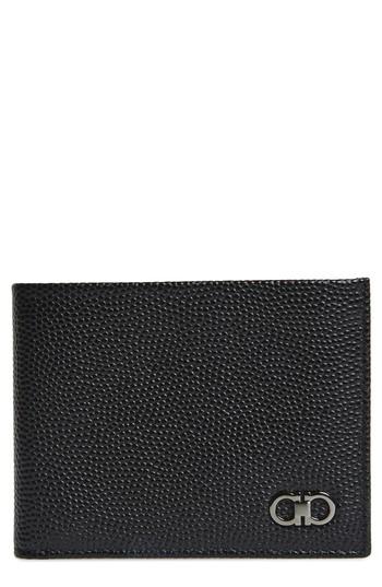 Men's Salvatore Ferragamo Bifold Textured Leather Wallet -