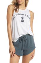 Women's Chaser Burnout Muscle Tank - White