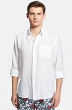 Men's Vilebrequin 'caroubier' Linen Shirt - White