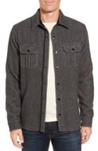 Men's Smartwool Anchor Line Herringbone Wool Blend Shirt Jacket, Size - Grey