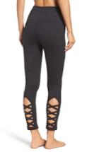 Women's Zella High Waist Lattice Midi Leggings - Black