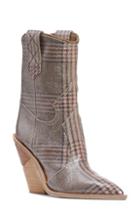 Women's Fendi Cutwalk Plaid Bootie .5us / 37eu - Grey