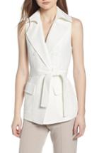 Women's Anne Klein New York Tie Front Vest - White