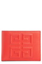 Men's Givenchy Embossed 4g Leather Bifold Wallet -