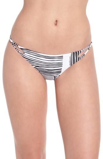 Women's Volcom Out Of Line Bikini Bottoms - Black