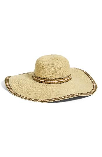 Women's Caslon Stripe Floppy Hat -