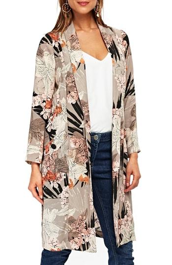 Women's Wallis Sahara Palm Print Jacket - Black