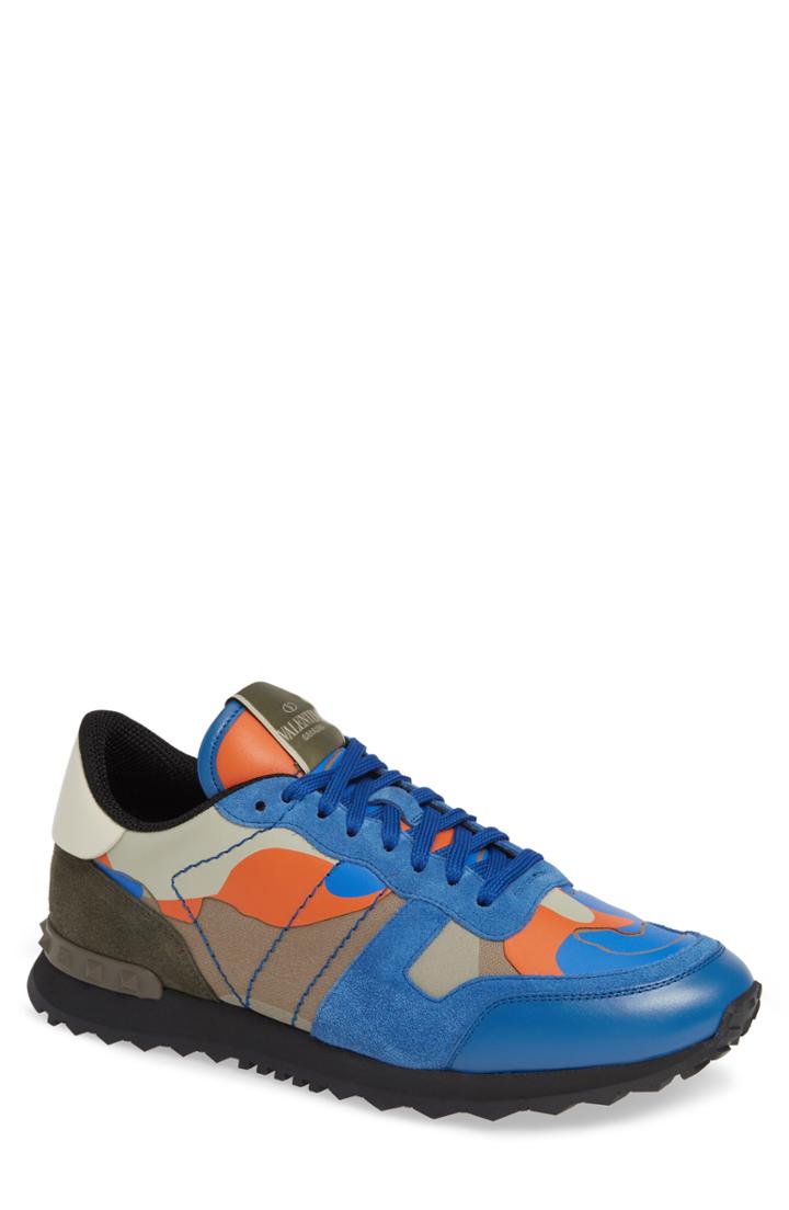 Men's Valentino Garavani Camo Rockrunner Sneaker Us / 42eu - Orange