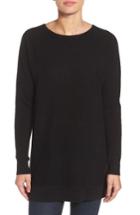 Women's Halogen High/low Wool & Cashmere Tunic Sweater, Size - Black
