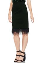 Women's Vince Camuto Feathered Hem Pencil Skirt, Size - Black