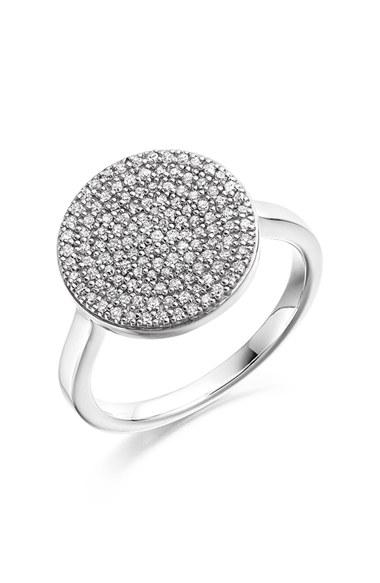 Women's Monica Vinader 'ava' Diamond Disc Ring