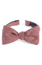 Men's The Tie Bar West Ridge Silk Bow Tie, Size - Burgundy