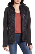 Women's Michael Michael Kors Neoprene & Diamond Quilted Jacket - Black