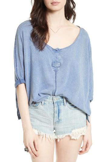 Women's Free People First Base Henley Top - Blue