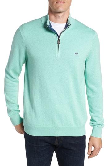 Men's Vineyard Vines Palm Beach Quarter-zip Sweater - Blue