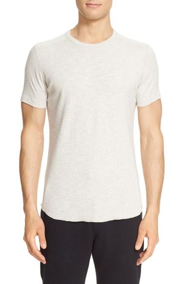 Men's Wings + Horns Ribbed Slub Cotton T-shirt, Size - Grey