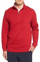 Men's Cutter & Buck Bayview Quarter Zip Pullover - Red