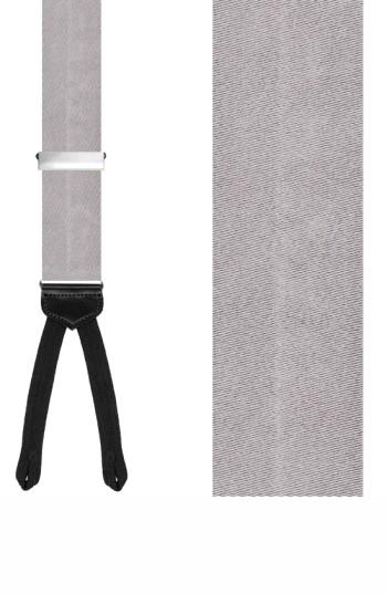 Men's Trafalgar 'kington Ii' Silk Suspenders, Size - Silver