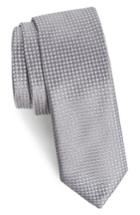 Men's Boss Geometric Silk Skinny Tie, Size - Grey