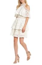 Women's Elliatt Saint Cloud Cold Shoulder Ruffle Dress - White