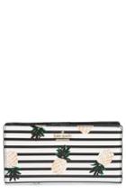 Women's Kate Spade New York Cameron Street - Stacy Pineapples Glazed Canvas Wallet - Yellow