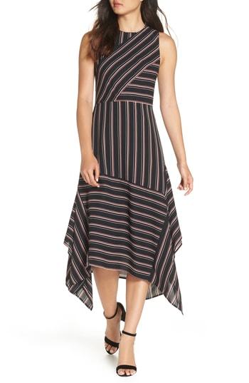 Women's Chelsea28 Mix Stripe Midi Dress - Black