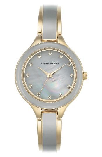 Women's Anne Klein Enamel Bangle Watch, 32mm